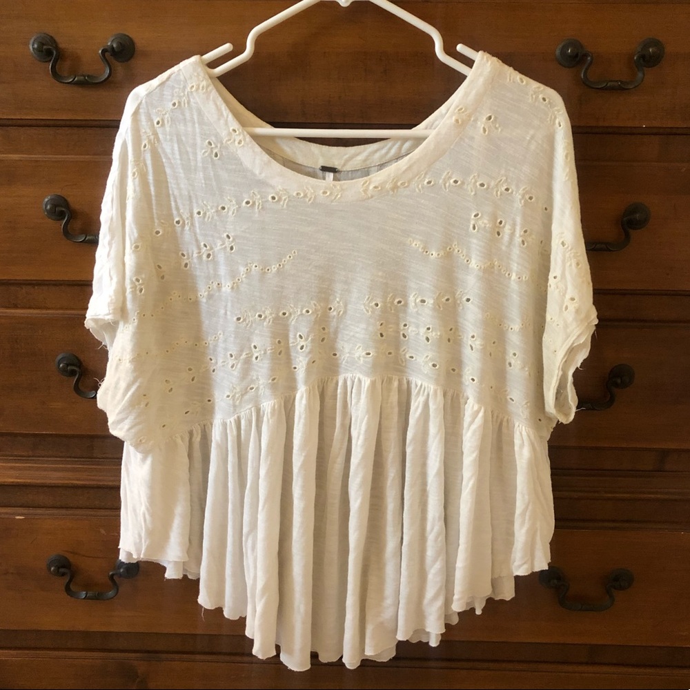 Free People Eyelet Top